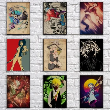 Anime Seven Deadly Sins Poster Kraftpaper Cartoon Poster Art Painting Funny Fancy Wall Sticker for Coffee House Bar 
Anime Seven Deadly Sins Poster Kraftpaper Cartoon Poster Art Painting Funny Fancy Wall Sticker for Coffee House Bar
