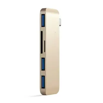 USB-hub Satechi Type-C USB Hub for Macbook with USB-C port. Ports: 3 x USB 3.0, SD, microSD. Color gold.
USB-hub Satechi Type-C USB Hub for Macbook with USB-C port. Ports: 3 x USB 3.0, SD, microSD. Color gold.
