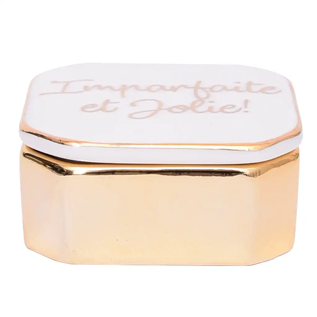 travel mini jewelry box cartoon pattern ceramics and stainless