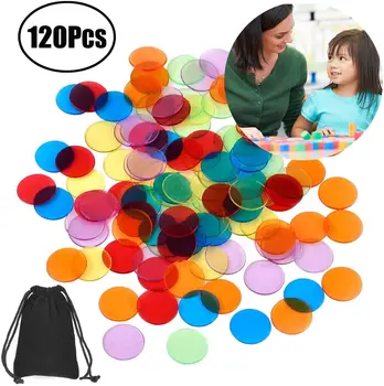 Lvcky 120 Pieces Transparent Color Counters Counting Bingo Chips Plastic Markers with Storage Bag
Lvcky 120 Pieces Transparent Color Counters Counting Bingo Chips Plastic Markers with Storage Bag