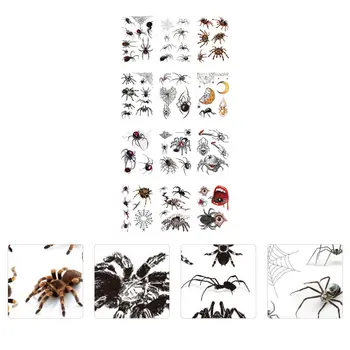 12 Sheets Halloween Tattoos Eye-atching Horrible Halloween Stickers Spider Tattoos Stickers Party Stickers for Face 
12 Sheets Halloween Tattoos Eye-atching Horrible Halloween Stickers Spider Tattoos Stickers Party Stickers for Face