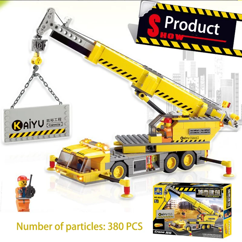 KAZI 380pcs city crane series building block DIY model building block compatible leg0ING building block children gift
KAZI 380pcs city crane series building block DIY model building block compatible leg0ING building block children gift