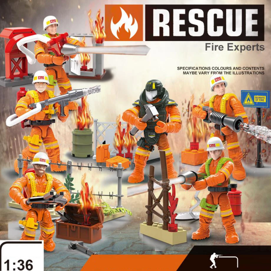 1:36 scale fireman action figures Fire rescue team experts mega block Water gun building bricks toys for kids gifts
1:36 scale fireman action figures Fire rescue team experts mega block Water gun building bricks toys for kids gifts