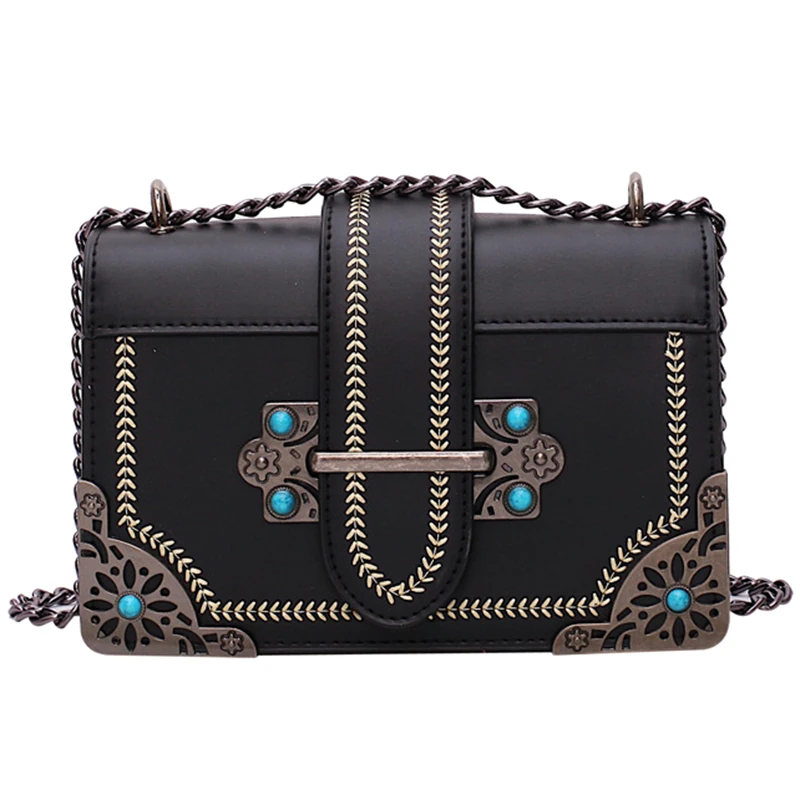 Korean Version Of the Small Bag Female Metal Chain Shoulder Bag Fashion Hit Color Small Square Bag Simple Diagonal Package Black
Korean Version Of the Small Bag Female Metal Chain Shoulder Bag Fashion Hit Color Small Square Bag Simple Diagonal Package Black