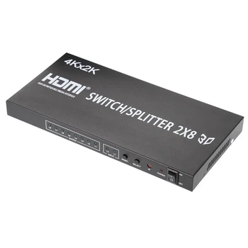 2X8 HDMI 3D True Matrix Switch Splitter 2 In Source 8 Out Display W/ Remote 4K 2K
2X8 HDMI 3D True Matrix Switch Splitter 2 In Source 8 Out Display W/ Remote 4K 2K