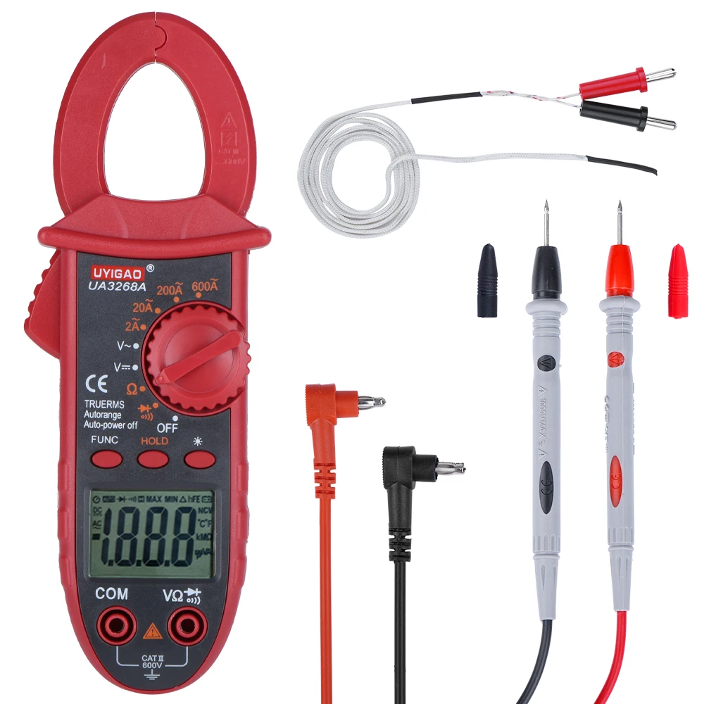 Turn RMS Digital Clamp Meter DC/AC Current 2000 Counts Multimeter Ammeter Voltage Tester Car Amp Hz Capacitance NCV Ohm Test
Turn RMS Digital Clamp Meter DC/AC Current 2000 Counts Multimeter Ammeter Voltage Tester Car Amp Hz Capacitance NCV Ohm Test