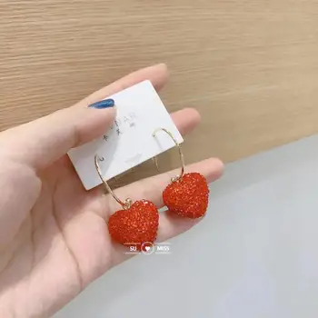 Fashion Statement Earrings New Year Red Heart design earrings For Women Hanging Dangle Earrings modern Jewelry
Fashion Statement Earrings New Year Red Heart design earrings For Women Hanging Dangle Earrings modern Jewelry