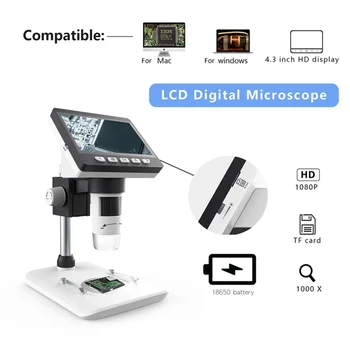 50X-1000X 1080P Portable Electronic Digital Desktop Microscope with LED Light Support Micro SD Card for phone repair
50X-1000X 1080P Portable Electronic Digital Desktop Microscope with LED Light Support Micro SD Card for phone repair