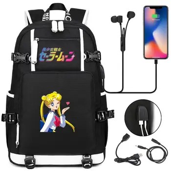 Fashion Cosplay Sailor Moon Backpacks Women Teenager School Bags Laptop Travel Bags Multifunction USB Charging Backpack Mochila
Fashion Cosplay Sailor Moon Backpacks Women Teenager School Bags Laptop Travel Bags Multifunction USB Charging Backpack Mochila