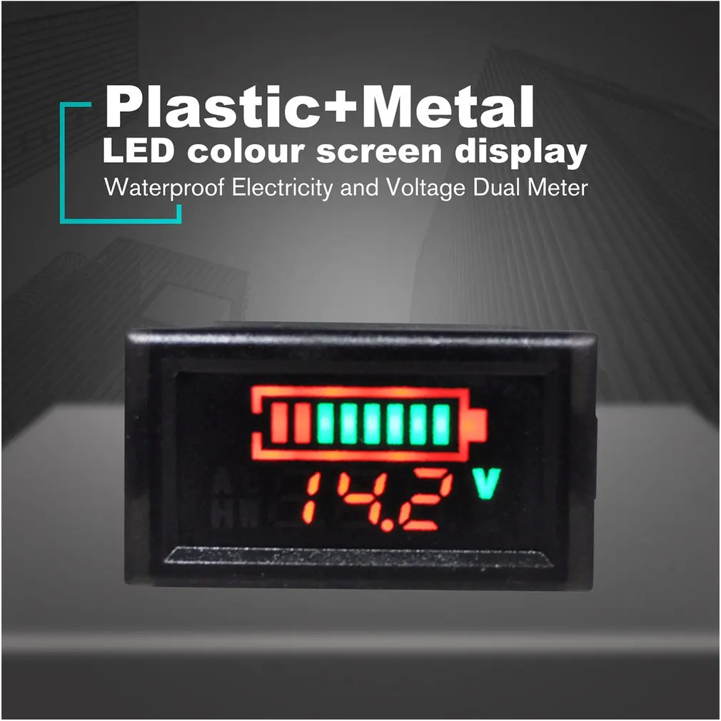 Waterproof Electricity and Voltage Dual Meter Tester Battery Power Digital Display Voltage Meter Electric Car Voltmeter
Waterproof Electricity and Voltage Dual Meter Tester Battery Power Digital Display Voltage Meter Electric Car Voltmeter