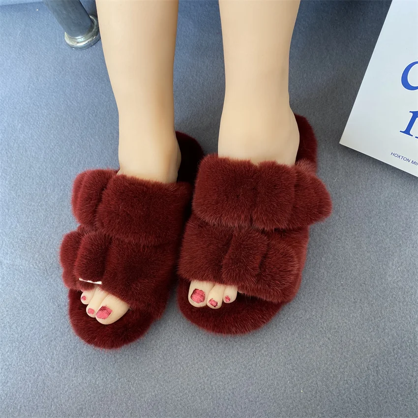 صيف 2025 ريال فرو المنك النعال للنساء النعال المفتوحة تو أحذية الفراء الحقيقي في الهواء الطلق امرأة شقة رقيق أفخم الصنادل النسائية صيف 2025 ريال فرو المنك النعال للنساء النعال المفتوحة تو أحذية الفراء الحقيقي في الهواء الطلق امرأة شقة رقيق أفخم الصنادل النسائية