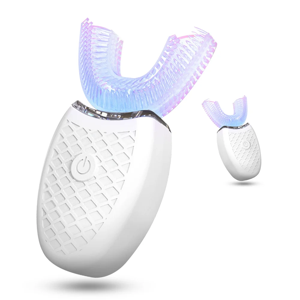 Cepillo de dientes eléctrico sónico automático, cepillo de dientes de silicona de 360 grados, limpiador de dientes recargable por USB, blanqueador de dientes con luz azul Cepillo de dientes eléctrico sónico automático, cepillo de dientes de silicona de 360 grados, limpiador de dientes recargable por USB, blanqueador de dientes con luz azul