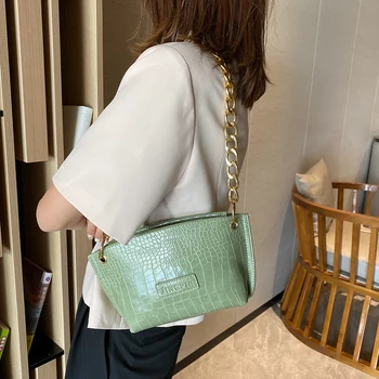 Retro Alligator Pattern Small Shoulder Bags For Women 2020 PU Leather Underarm Bags Female Thick Chain Bag Bolsa Feminina Purses
Retro Alligator Pattern Small Shoulder Bags For Women 2020 PU Leather Underarm Bags Female Thick Chain Bag Bolsa Feminina Purses