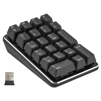 2.4G Wireless Mechanical Numeric Keypad Red Switch Gaming Keypad 21 Keys Portable Keypad Extended Layout Black
2.4G Wireless Mechanical Numeric Keypad Red Switch Gaming Keypad 21 Keys Portable Keypad Extended Layout Black