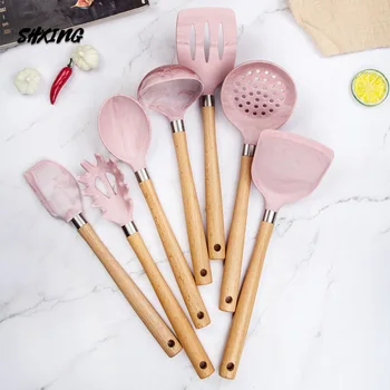 Silicone Kitchenware Cooking Accessories Set Hanging Hole Design Storage Creative Stand Non-stick Cookware Spatula 7 Piece Set
Silicone Kitchenware Cooking Accessories Set Hanging Hole Design Storage Creative Stand Non-stick Cookware Spatula 7 Piece Set