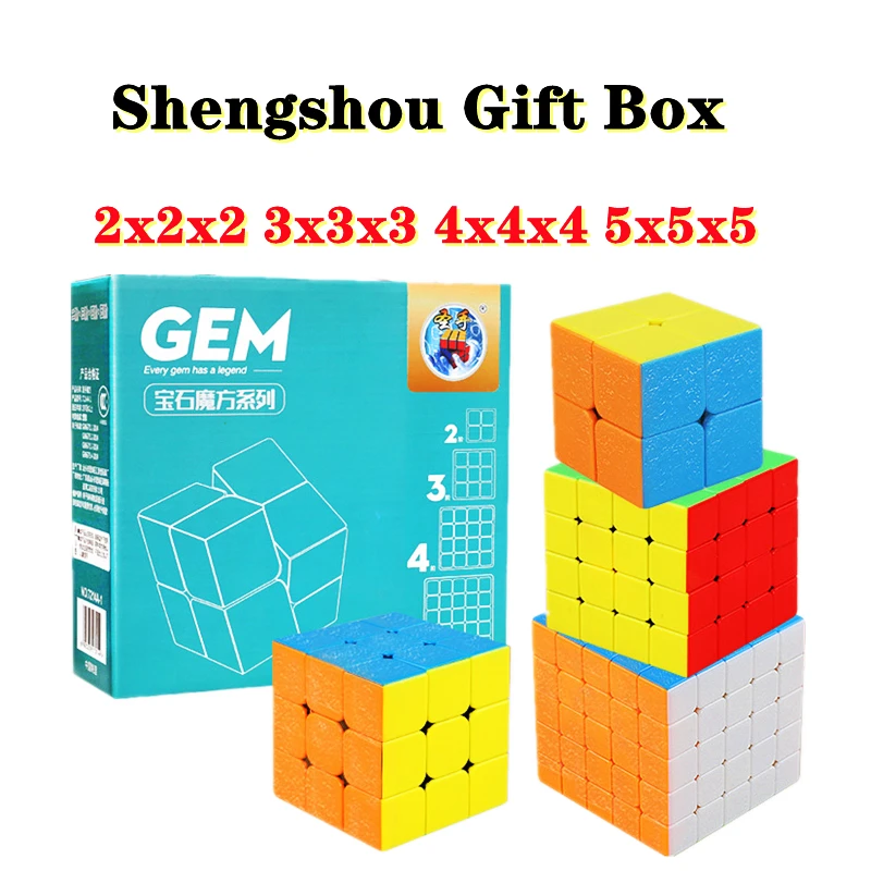 

Shengshou Gift Box 2x2 3x3 4x4 5x5 Magic shengshou gift box Cubo 2x2x2 3x3x3 4x4x4 5x5x5 Magico Cube Puzzle Speed cubes kid Toys