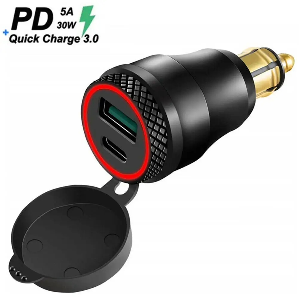 QC3.0 Motorcycle Dual USB Charger Waterproof Type C + USB Power Socket Charger for BMW Motorcycle DIN Plug Adapter Universal
QC3.0 Motorcycle Dual USB Charger Waterproof Type C + USB Power Socket Charger for BMW Motorcycle DIN Plug Adapter Universal