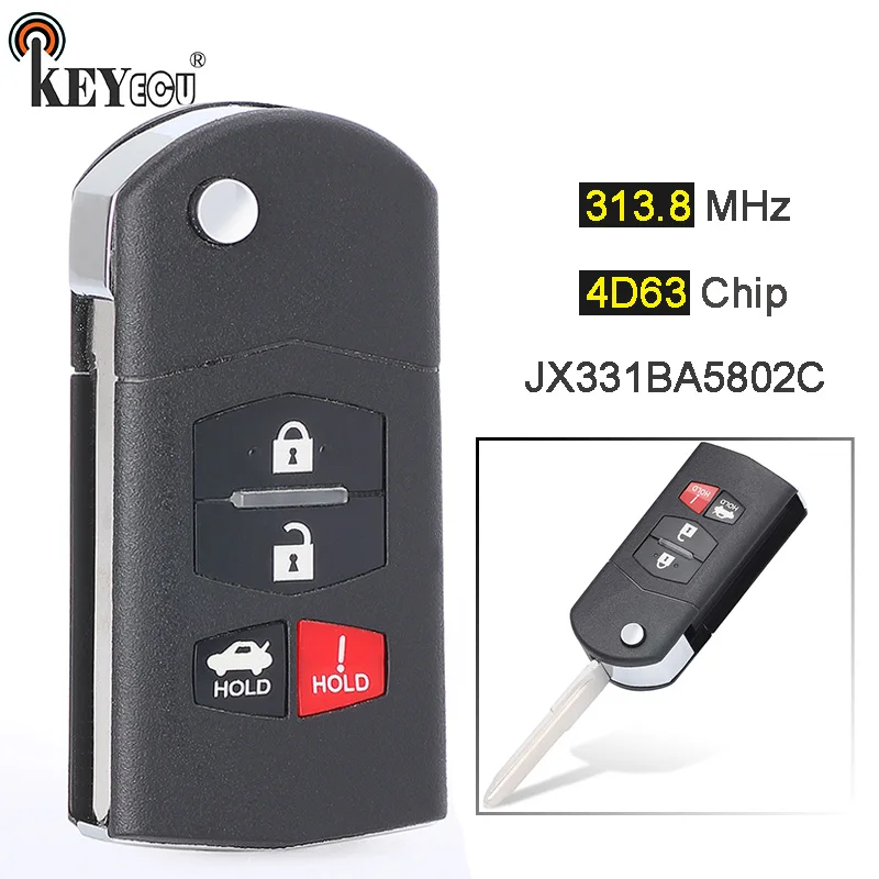 Запасной складной ключ KEYECU 313,8 МГц 4D63, 3 + 1 4 кнопки, дистанционный брелок для Mazda 6
Запасной складной ключ KEYECU 313,8 МГц 4D63, 3 + 1 4 кнопки, дистанционный брелок для Mazda 6