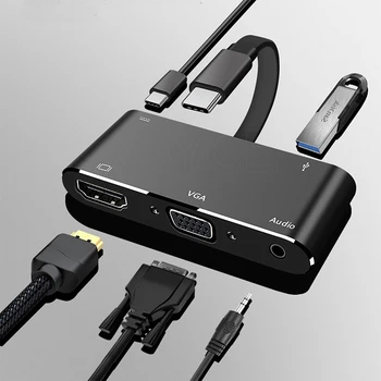 Basix Type-C to HDMI 4K VGA 3.5mm USB-C Charging USB 3.0 Hub Adapter for MacBook Nintendo Samsung S9 Dex Huawei P20 Projector TV
Basix Type-C to HDMI 4K VGA 3.5mm USB-C Charging USB 3.0 Hub Adapter for MacBook Nintendo Samsung S9 Dex Huawei P20 Projector TV