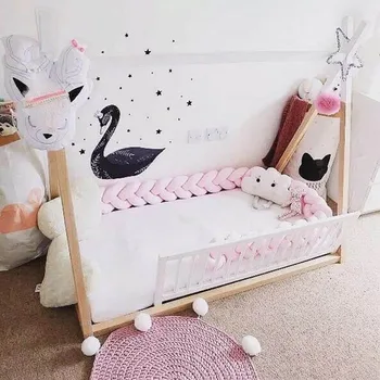 1.5M Length Newborn Baby Bed Bumper Pure Weaving Plush Knot Crib Bumper Kids Bed Baby Cot Protector Baby Room Decor
1.5M Length Newborn Baby Bed Bumper Pure Weaving Plush Knot Crib Bumper Kids Bed Baby Cot Protector Baby Room Decor