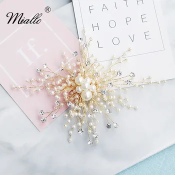 Miallo 2019 Fashion Handmade Pearls Crystal Wedding Hair Clips Gold Hair Jewelry Bridal Hair Ornaments Accessories Headpieces
Miallo 2019 Fashion Handmade Pearls Crystal Wedding Hair Clips Gold Hair Jewelry Bridal Hair Ornaments Accessories Headpieces