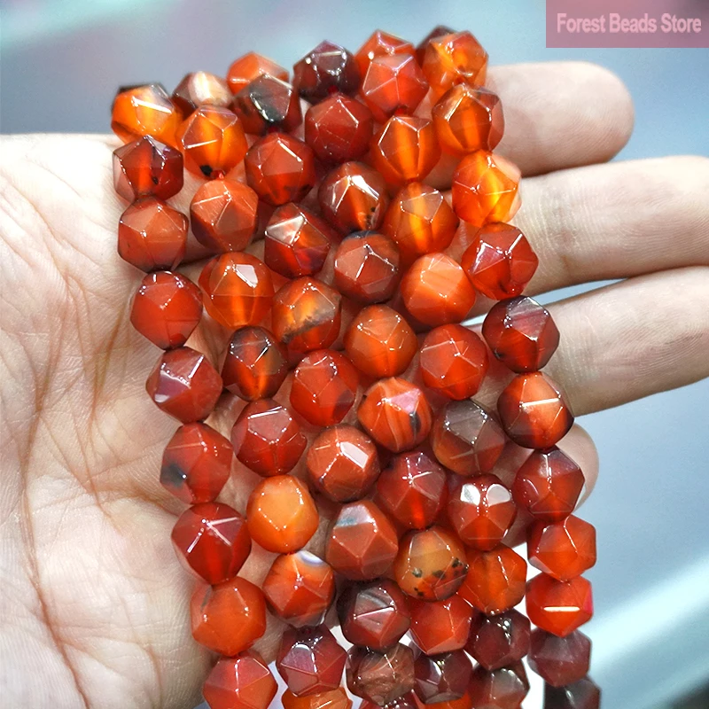 

Natural Faceted Dream Fantasy Agates Spacers Loose Beads DIY Charms Bracelet Necklace for Jewelry Making 15" Strand 6 8 10MM