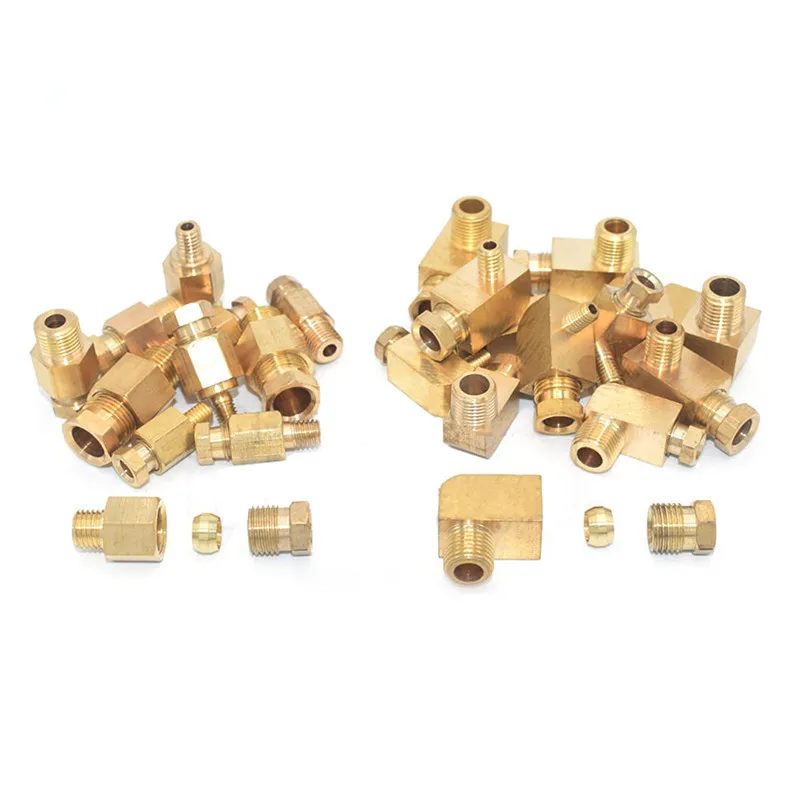Compression Ferrule Tube Compression Fitting 4 6 8mm OD Tube Connector Machine tool lubrication Brass oil Pipe Fitting adapter
Compression Ferrule Tube Compression Fitting 4 6 8mm OD Tube Connector Machine tool lubrication Brass oil Pipe Fitting adapter