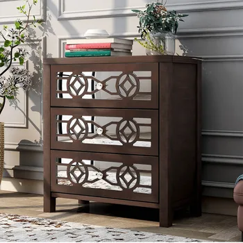 Wooden Storage Cabinet with 3 Drawers and Decorative Mirror, Organizer Storage Cabinet Bedroom Furniture Four Colors
Wooden Storage Cabinet with 3 Drawers and Decorative Mirror, Organizer Storage Cabinet Bedroom Furniture Four Colors