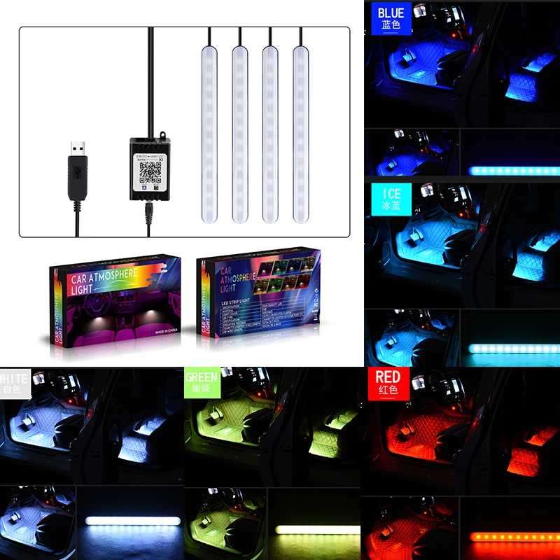 Car Atmosphere Lights Car RGB Led Lamps APP Control LED Strip Lights Car Styling Decorative Atmosphere Lamps Car Interior Light
Car Atmosphere Lights Car RGB Led Lamps APP Control LED Strip Lights Car Styling Decorative Atmosphere Lamps Car Interior Light