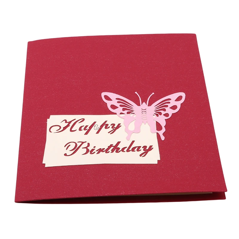 3d popup greeting card handmade happy birthday cake valentines