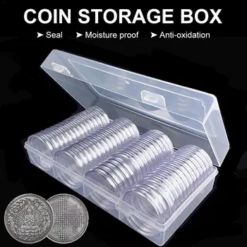 60Pcs/Box Coin Box Clear 40mm Round Boxed Coin Holder Plastic Storage Capsules Display Cases Organizer Coin Collecting Tool
60Pcs/Box Coin Box Clear 40mm Round Boxed Coin Holder Plastic Storage Capsules Display Cases Organizer Coin Collecting Tool