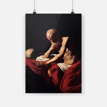 Penitent Saint Jerome Caravaggio Painting Canvas poster wall Art decor Living room Bedroom Study Home Decoration Prints 
Penitent Saint Jerome Caravaggio Painting Canvas poster wall Art decor Living room Bedroom Study Home Decoration Prints