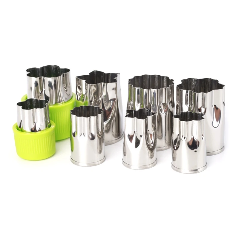 8pcs Stainless Steel Rice Fruit Vegetable Cutter Shapes Mold Flowers Slicer Cutter Mold Cake Cookie Biscuit Cutting Shape Tools
8pcs Stainless Steel Rice Fruit Vegetable Cutter Shapes Mold Flowers Slicer Cutter Mold Cake Cookie Biscuit Cutting Shape Tools