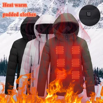 High Quality Heated Jackets Vest Down Cotton Mens Women Outdoor Coat USB Electric Heating Hooded Jacket Warm Winter Thermal Coat 
High Quality Heated Jackets Vest Down Cotton Mens Women Outdoor Coat USB Electric Heating Hooded Jacket Warm Winter Thermal Coat