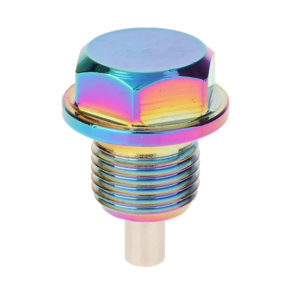 Dazzle Anodized Magnetic Engine Oil Pan Drain Sump Filter Adsorb Plug Bolt with Washer Dazzle Anodized Magnetic Engine Oil Pan Drain Sump Filter Adsorb Plug Bolt with Washer