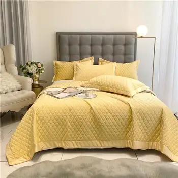 41Luxury Yellow Gray Green Purple White Soft Silk Velvet Fleece Quilted Bedspread Bed Cover Bed Sheet Blanket Pillowcases 3pcs
41Luxury Yellow Gray Green Purple White Soft Silk Velvet Fleece Quilted Bedspread Bed Cover Bed Sheet Blanket Pillowcases 3pcs