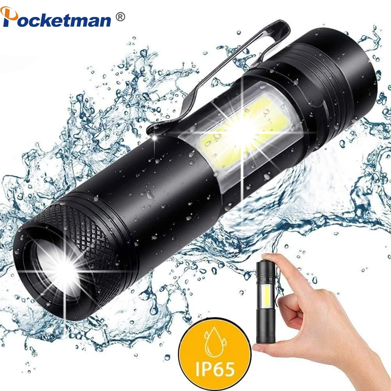 Super Bright Adjustable torch Flashlight 3800LM XML-Q5+COB LED Flashlight Portable Use AA 14500 Battery Waterproof for fishing
Super Bright Adjustable torch Flashlight 3800LM XML-Q5+COB LED Flashlight Portable Use AA 14500 Battery Waterproof for fishing