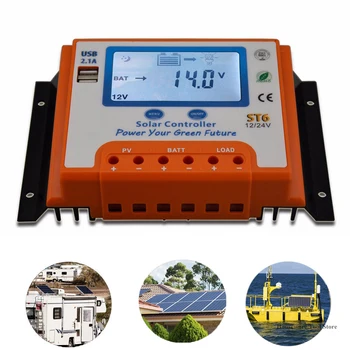 Solar Controller ST6 60A 12v/24v Automatic Switching Inverter Controller LCD Dual USB Output Solar Panel PV Regulatordual
Solar Controller ST6 60A 12v/24v Automatic Switching Inverter Controller LCD Dual USB Output Solar Panel PV Regulatordual