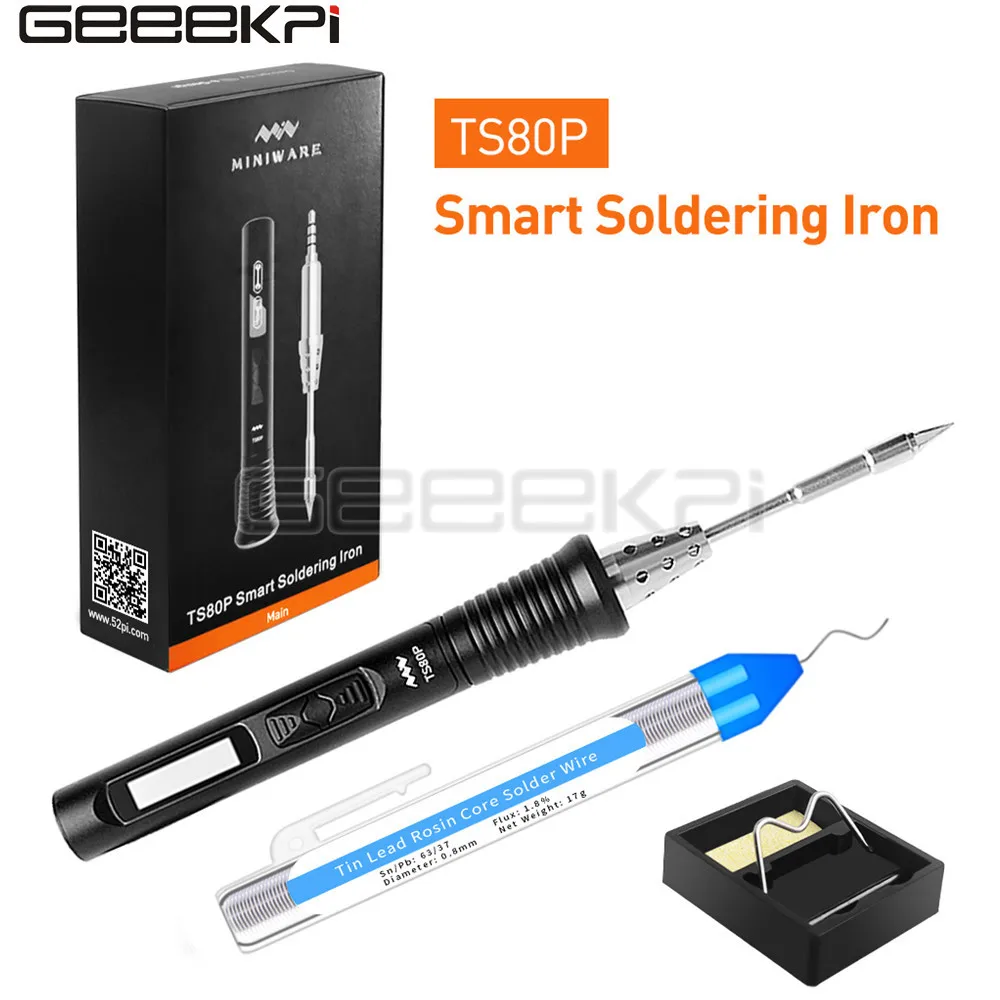 GeeekPi TS80P Мини электрическая паяльная станция портативный комплект Регулируемая