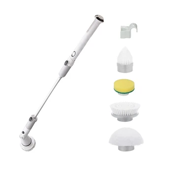Electric Spin Scrubber 360 Cordless Tub and Tile Scrubber with 4 Replaceable Shower Scrubber Brush Heads Gray-EU Plug
Electric Spin Scrubber 360 Cordless Tub and Tile Scrubber with 4 Replaceable Shower Scrubber Brush Heads Gray-EU Plug