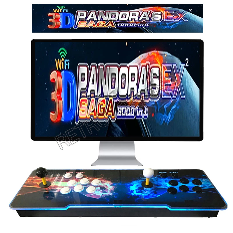 Wi-Fi аркадная консоль Pandora Box EX 8000 в 1 поддерживает 3D игровой выделенный режим ручки