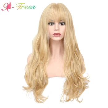 Trendy 24 Inches Long Glueless Synthetic Wigs with Bangs for Black Women X-TRESS Blonde Natural Wave Heat Resistant Fake Hair
Trendy 24 Inches Long Glueless Synthetic Wigs with Bangs for Black Women X-TRESS Blonde Natural Wave Heat Resistant Fake Hair