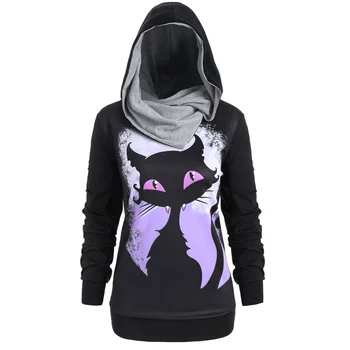 ROSEGAL Large Size 5XL Convertible Cat 3D Print Halloween Hoodie Women Gothic Pullover Fall Winter Top Casual Catoon Sweatshirts
ROSEGAL Large Size 5XL Convertible Cat 3D Print Halloween Hoodie Women Gothic Pullover Fall Winter Top Casual Catoon Sweatshirts