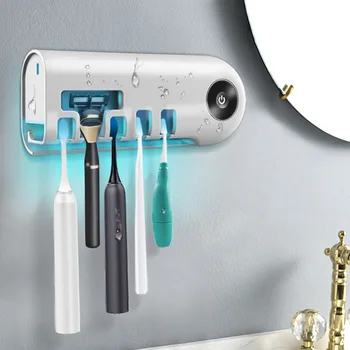 Behogar Toothbrush Sterilizer Wall Mounted Smart UV Toothbrush Holder 360 Degree Sterilization 4 Toothbrush 1 Shaver Position
Behogar Toothbrush Sterilizer Wall Mounted Smart UV Toothbrush Holder 360 Degree Sterilization 4 Toothbrush 1 Shaver Position