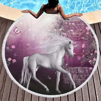 Round Unicorn Beach Towel Throw Microfiber Roundie Beach Blankets Thick Tapestry Cover Picnic Yoga Mat Tablecloth with Tassels
Round Unicorn Beach Towel Throw Microfiber Roundie Beach Blankets Thick Tapestry Cover Picnic Yoga Mat Tablecloth with Tassels