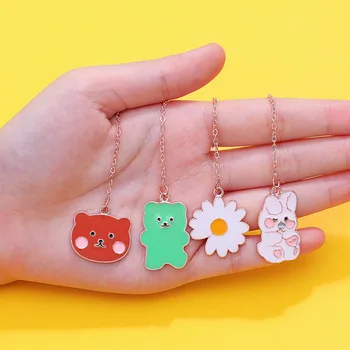 Cartoon Small Daisies Rabbit Bear Metal Pendant Bookmark Cute Book marks for book Paper Clip School Office Supplies
Cartoon Small Daisies Rabbit Bear Metal Pendant Bookmark Cute Book marks for book Paper Clip School Office Supplies