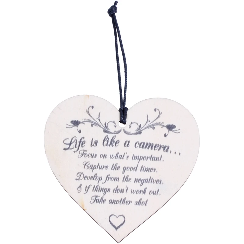 love wooden hanging heart plaque sign mothers day gift present