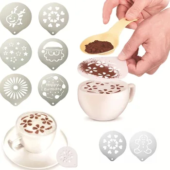 Cappuccino Mold Fancy Coffee Printing Model Foam Spray Cake Stencils Powered Sugar Chocolate Cocoa Coffee Printing Assembly
Cappuccino Mold Fancy Coffee Printing Model Foam Spray Cake Stencils Powered Sugar Chocolate Cocoa Coffee Printing Assembly