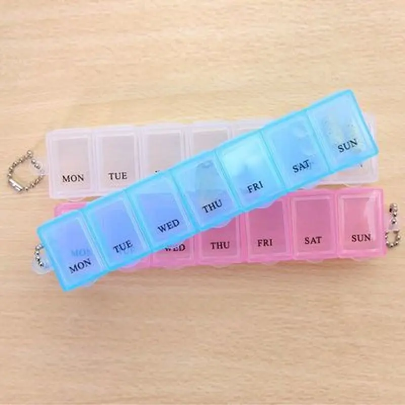 7 Days Weekly Tablet Pill Medicine Box Holder Storage Organizer Container Case Pill Box
7 Days Weekly Tablet Pill Medicine Box Holder Storage Organizer Container Case Pill Box