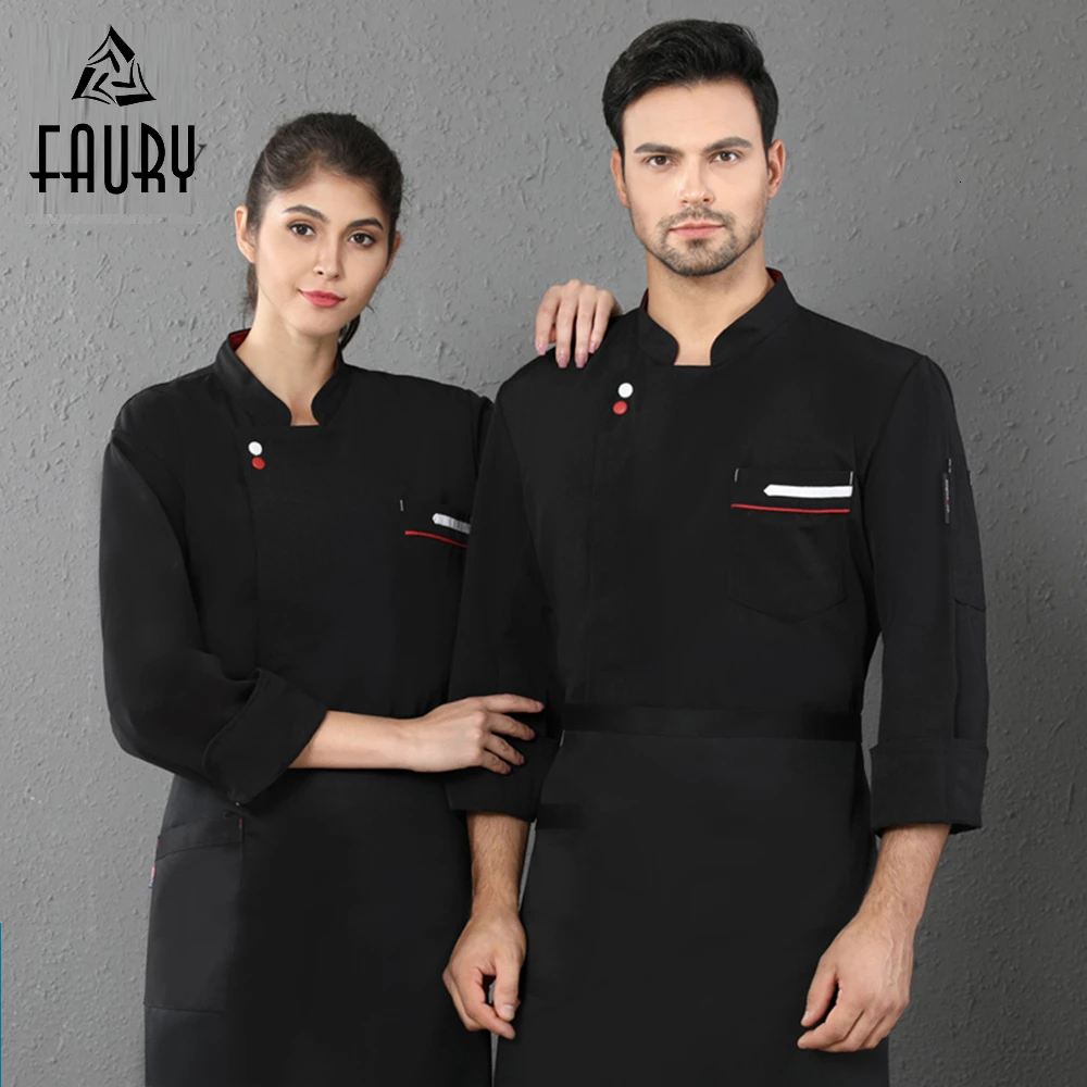 Chef Uniform Two Buckle Long Sleeve Cooking Jacket Kitchen Restaurant Unisex Men Women Hotel Cafe Barber Shop Waiter Work Wear
Chef Uniform Two Buckle Long Sleeve Cooking Jacket Kitchen Restaurant Unisex Men Women Hotel Cafe Barber Shop Waiter Work Wear